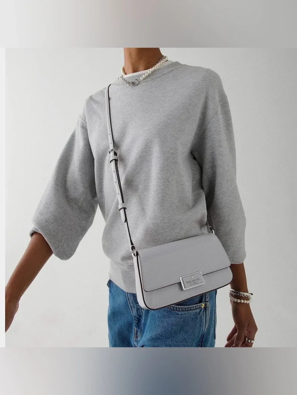 kate spade Reegan Patent Mini FlapCrossbody Bag - color Pavement